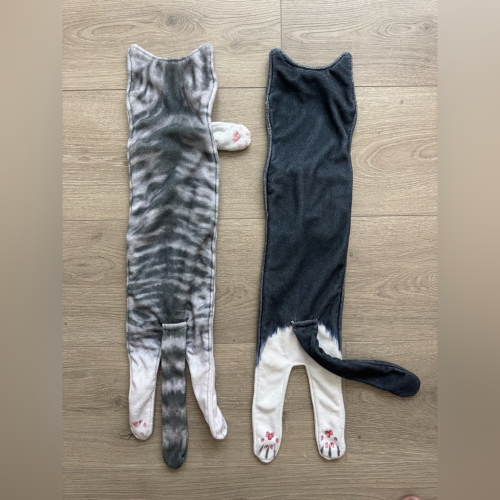 Cat-Themed hand towels- Black and Gray - Picture 3 of 3
